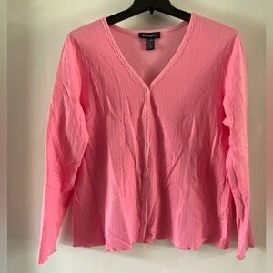 Denim&Co Pink Button Down Shirt